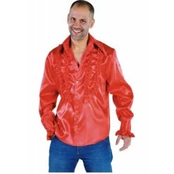 Blouse Disco Ruches Populair Rood