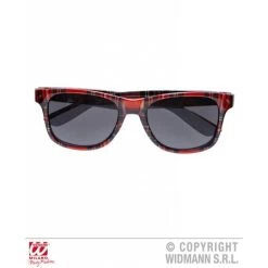 Bril Tartan Print Rood