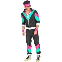 Disco Trainingspak Jaren 80 Zwart