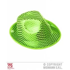 Fedora Hoed Vierkante Pailletten Groen