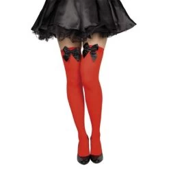 Pantykousen Rood/zwart Met Strik