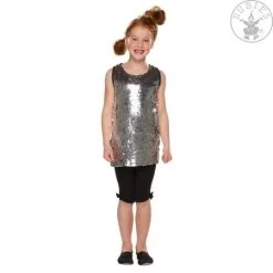 Zilveren Paillettenjurk Meisje